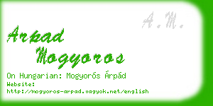 arpad mogyoros business card